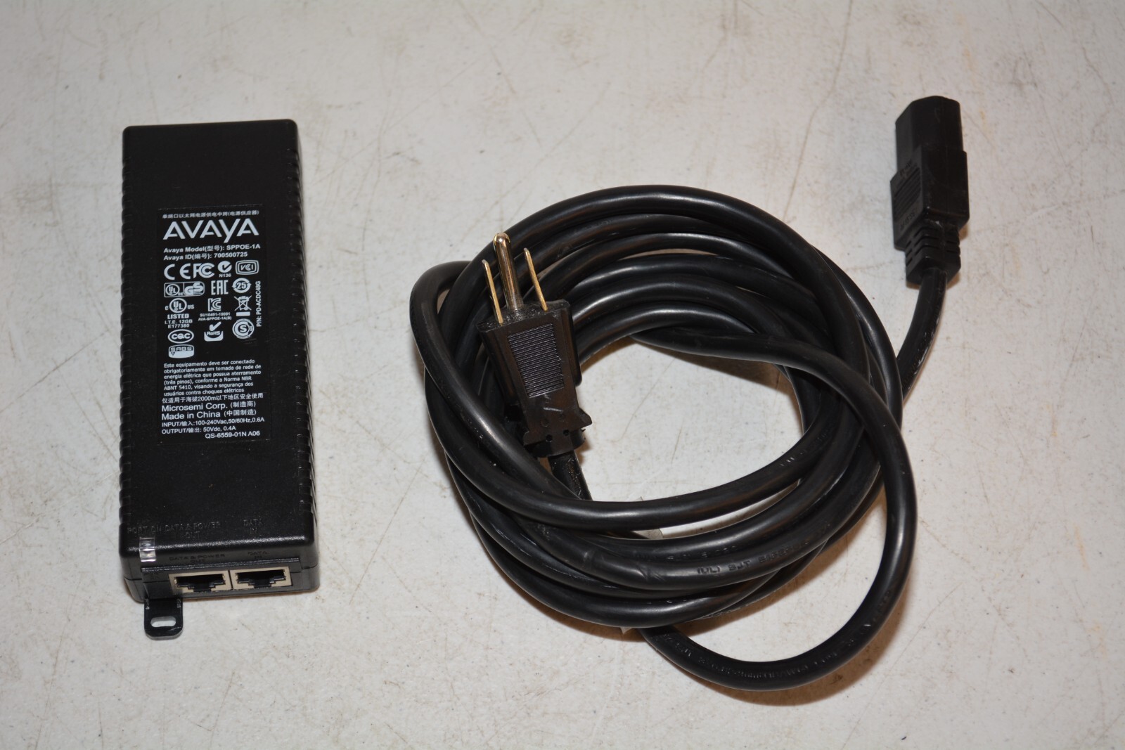 Avaya SPPOE-1A IP Phone PoE Power Injector Supply #W4869