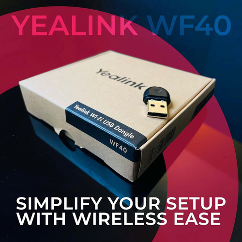 Yealink WF40 USB Wi-Fi Dongle Adapter for Desk Phones – 1 pack, Black