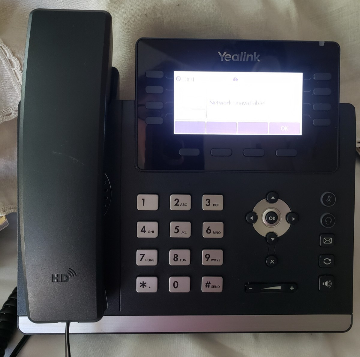 Yealink SIP T33G IP Phone with Power Supply, Base, Coil Cord Phone, Ethernet