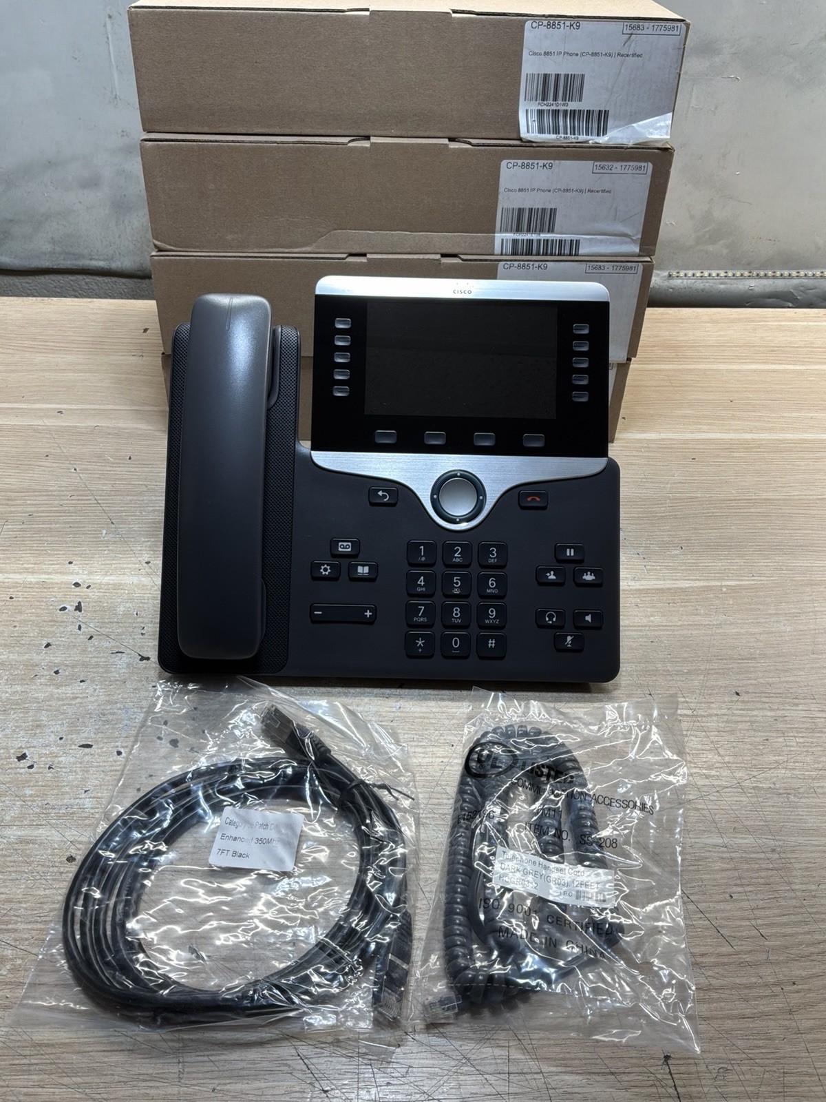 4 Cisco 8851 IP Phone – CP-8851-K9 – Brand New Open Box/JUA3590