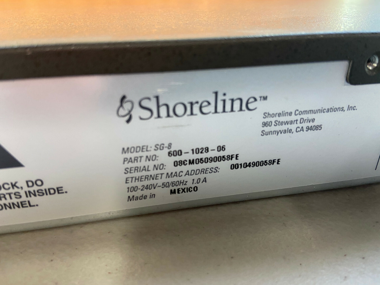 ShoreTel ShoreGear SG-8 40/8 Voice Switch