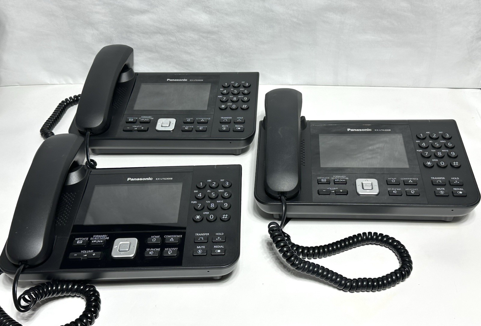 LOT OF 3 Panasonic KX-UTG300B Touchscreen Color Display SIP Telephone NO AC POWE