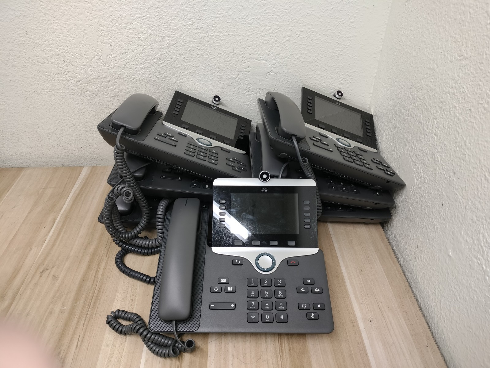 LOT OF 7 – Cisco 8845 IP Phone CP-8845 CP-8845-K9 Speakerphone 720p Video Camera