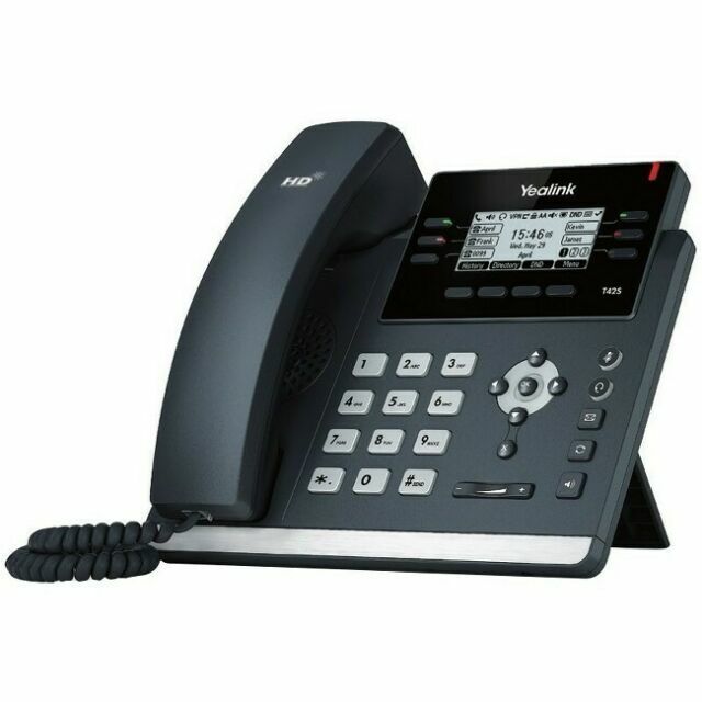 Yealink SIP-T42S Corded VOIP Office Phone Black