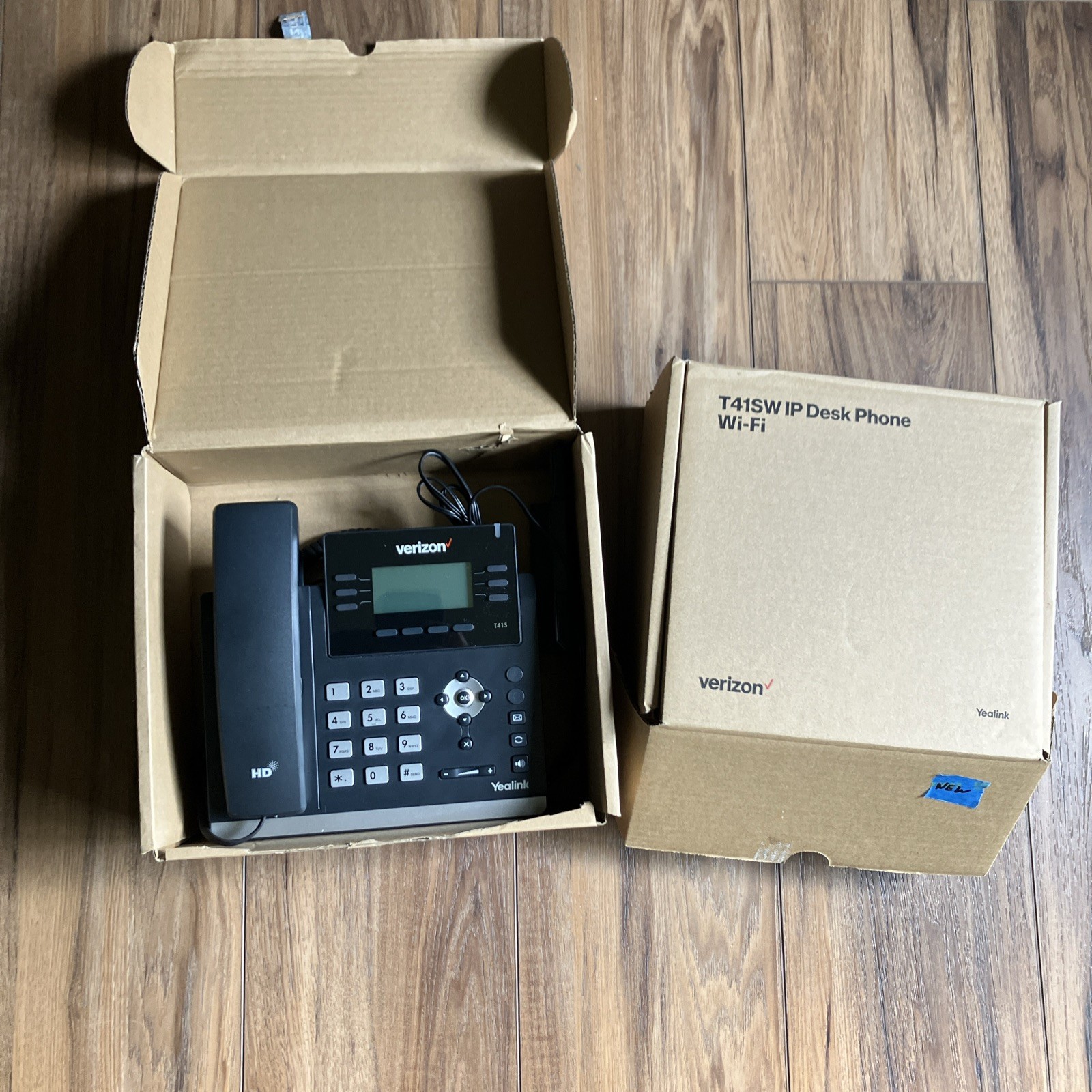 Lot of 2 Yealink SIP-T41S IP Phone Verizon VoIP T41S T41SW | One New One Used