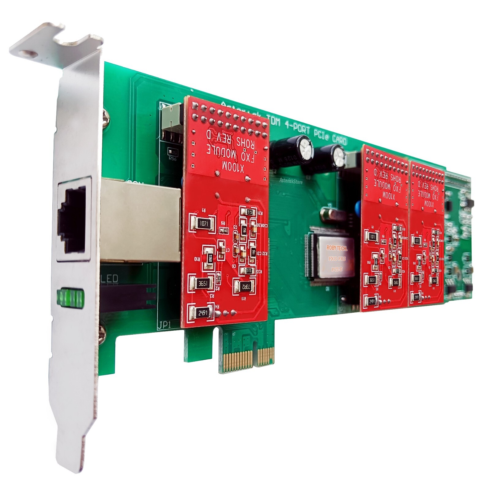 AEX410 Asterisk card,FXO FXS PCIE Board Freepbx Issabel Free PBX Switch Tdm410e