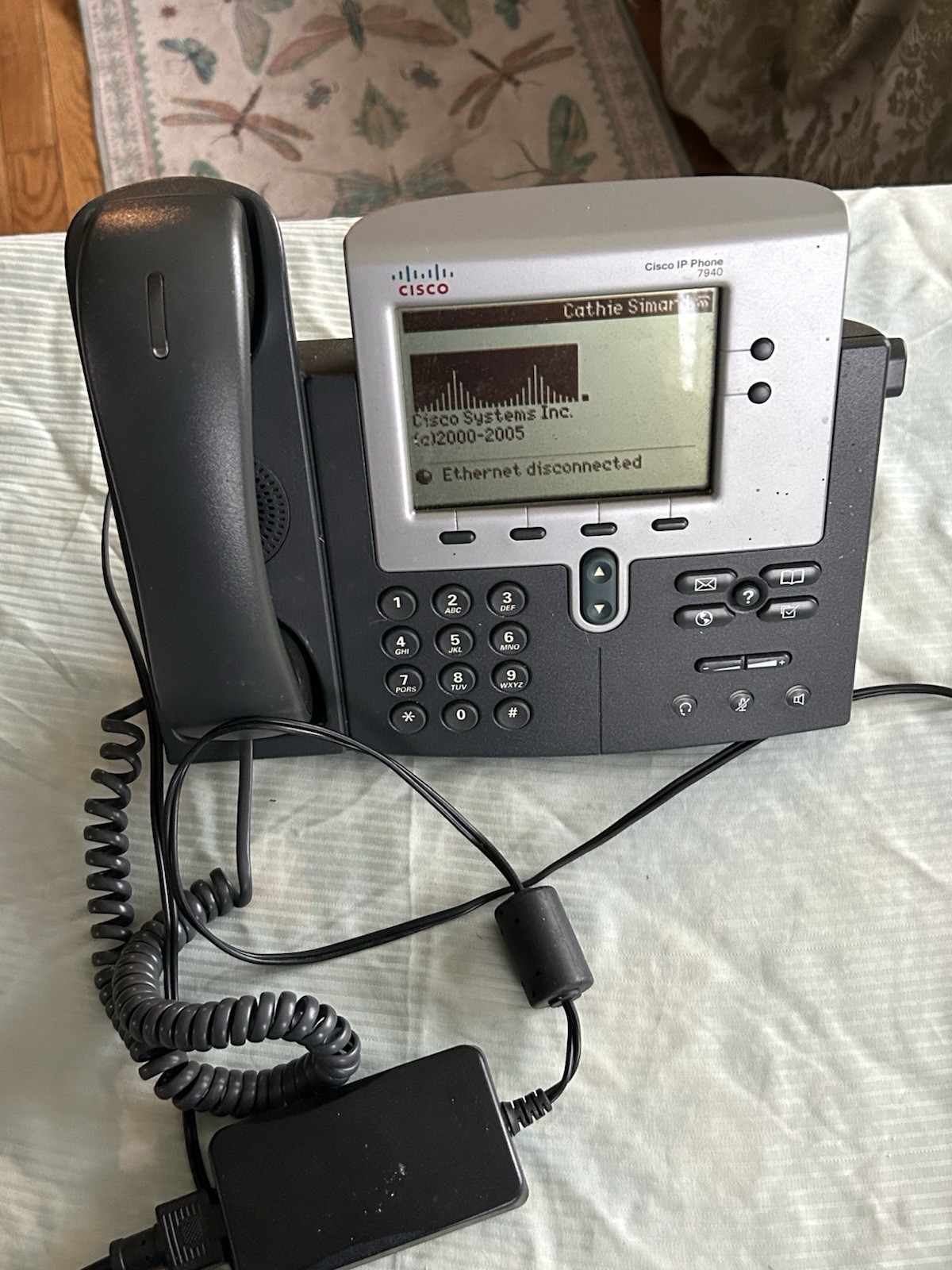 Cisco IP Phone 7940 VoIP Business 2-Line Speakerphone PoE Ethernet