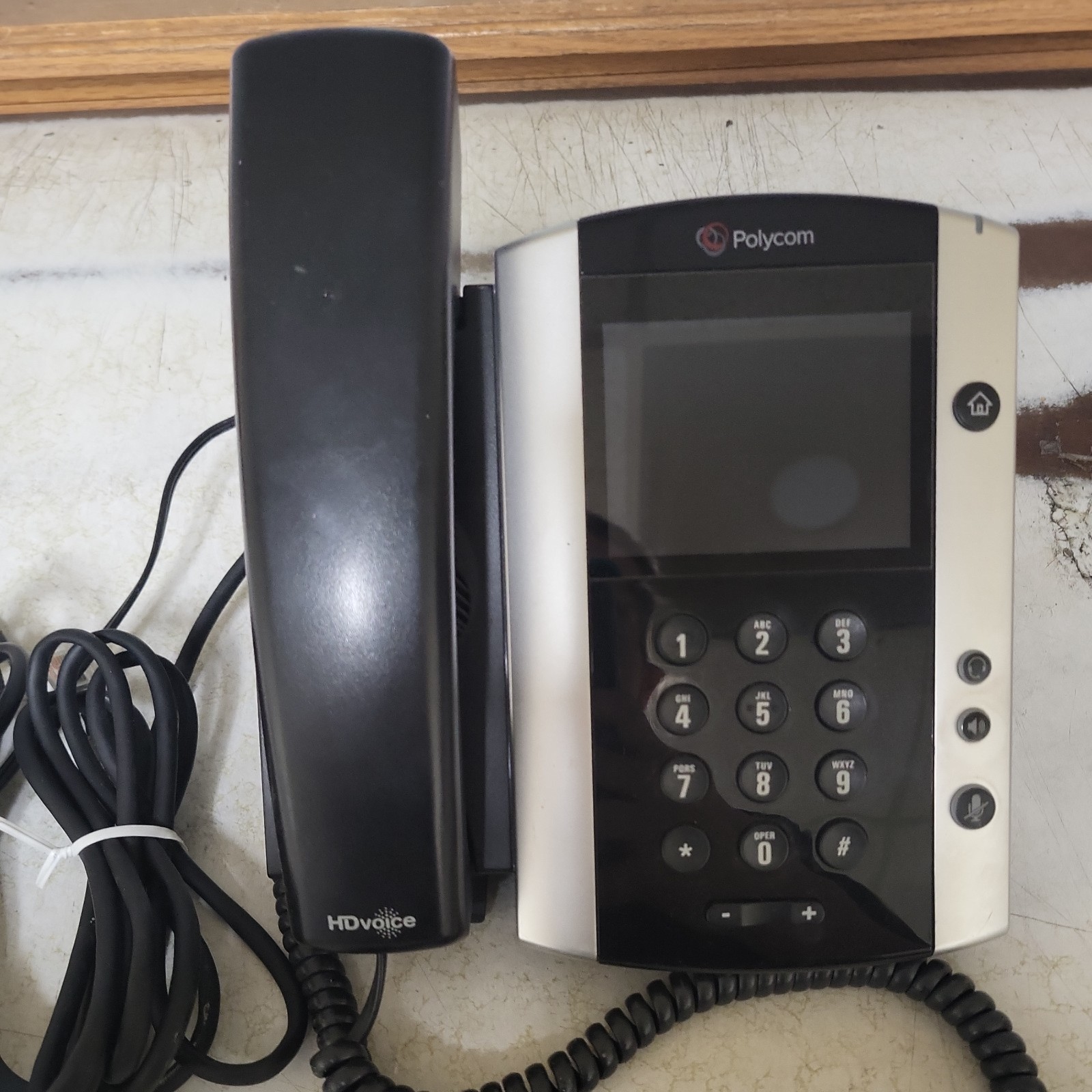 Polycom VX 501 IP Phone Black Tested Works Used Great Condition (PIN #40224)