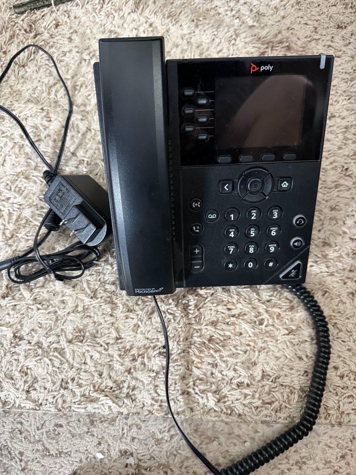 Polycom VVX 350 IP Gigabit Phone 2200-48830-025 VVX350 POE Open Box W/ AC / WiFi