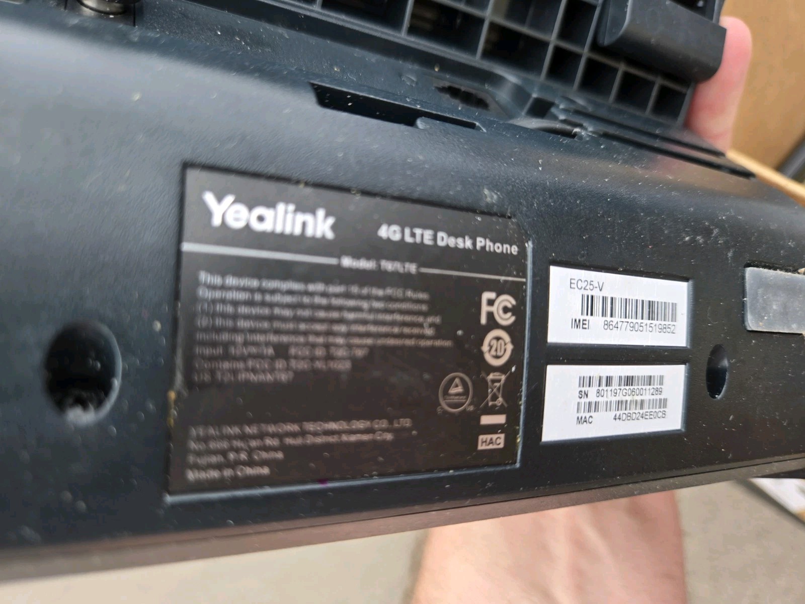 Yealink T67LTE 4G LTE HD Voice IP Phone Black Verizon Ethernet RJ-45