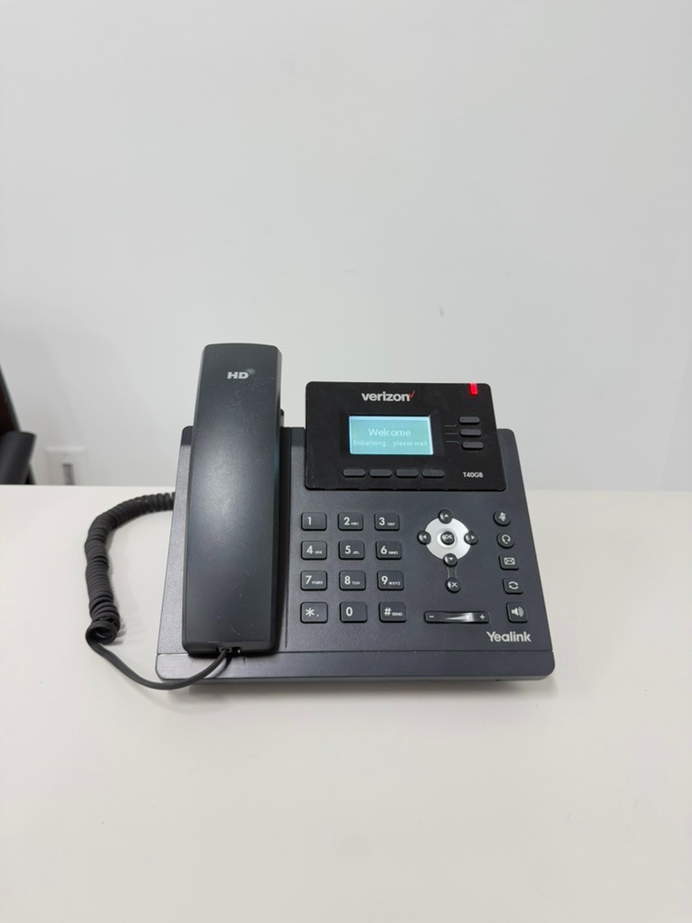 Verizon Yealink T40GB One Talk Gigabit IP Phone 3-Line Tested PoE w/ Stand