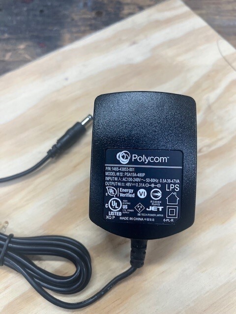 83 Total – Polycom power supply VVX 300,310,311,400,410,411 – 48 V .31A