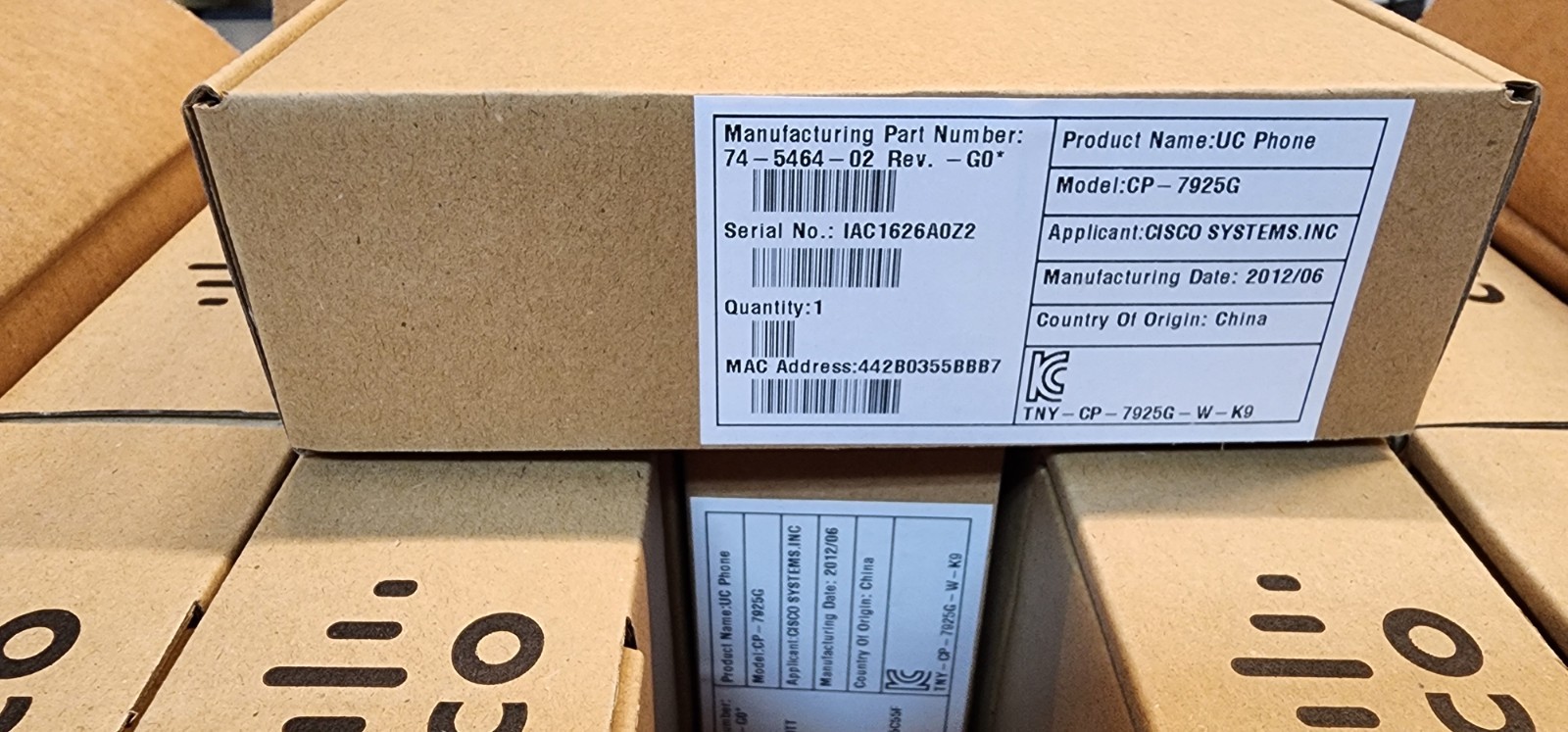 LOT OF 10 Cisco 7925G Unified Wireless IP Phone CP-7925G (NO BATTERY & CHARGER)