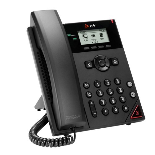 HP Poly VVX 150 2 Line Business IP Desk Phone PoE-enabled with AC Power Adapter