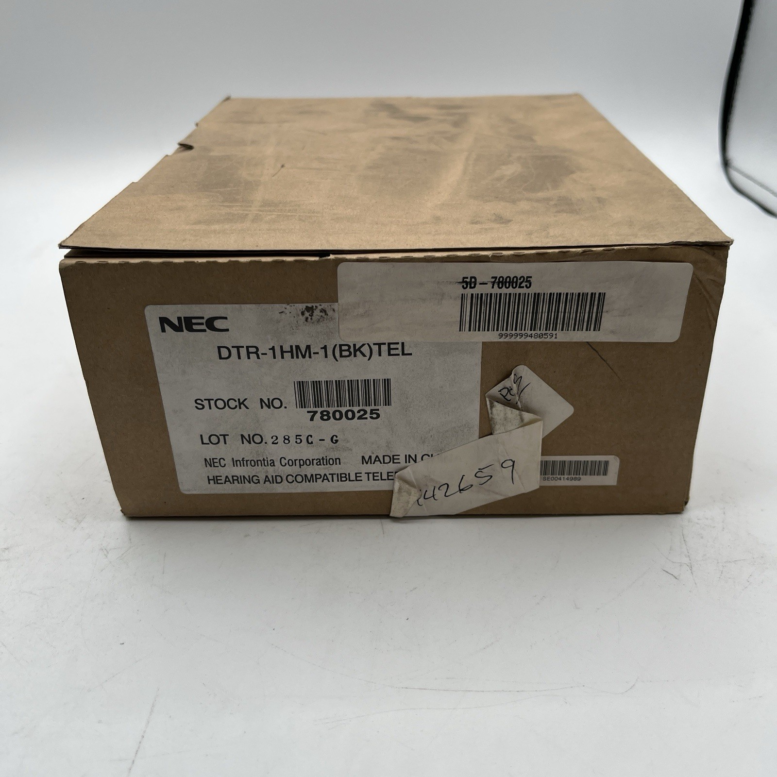 NEW!! NEC Black Single Line Office Telephone w/ Handset – DTR-1HM-1(Bk)TEL