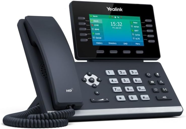Yealink T54W Corded Electric IP Phone Power Adapters Single Keypad