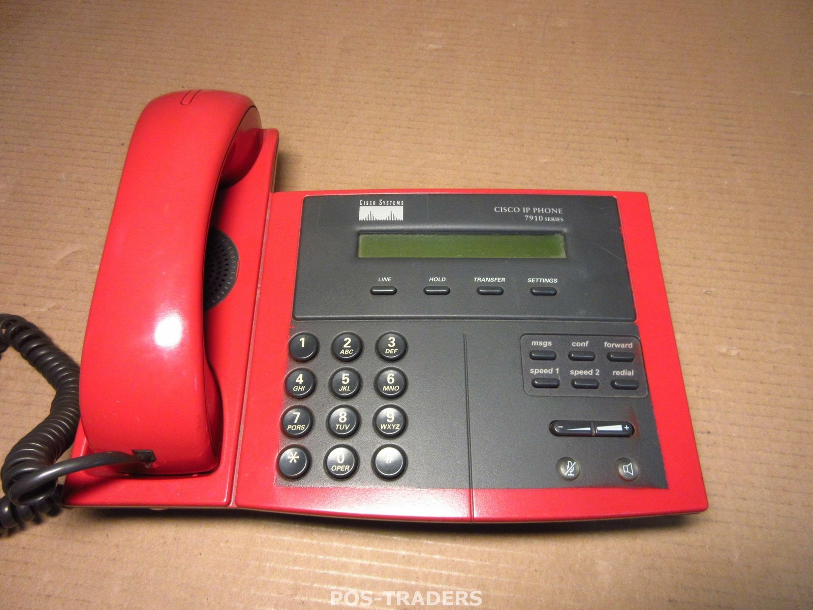 Cisco CP-7910G+SW 7910 7910G SW IP RED Phone SCCP TELEPHONE PHONE VOIP BLACK