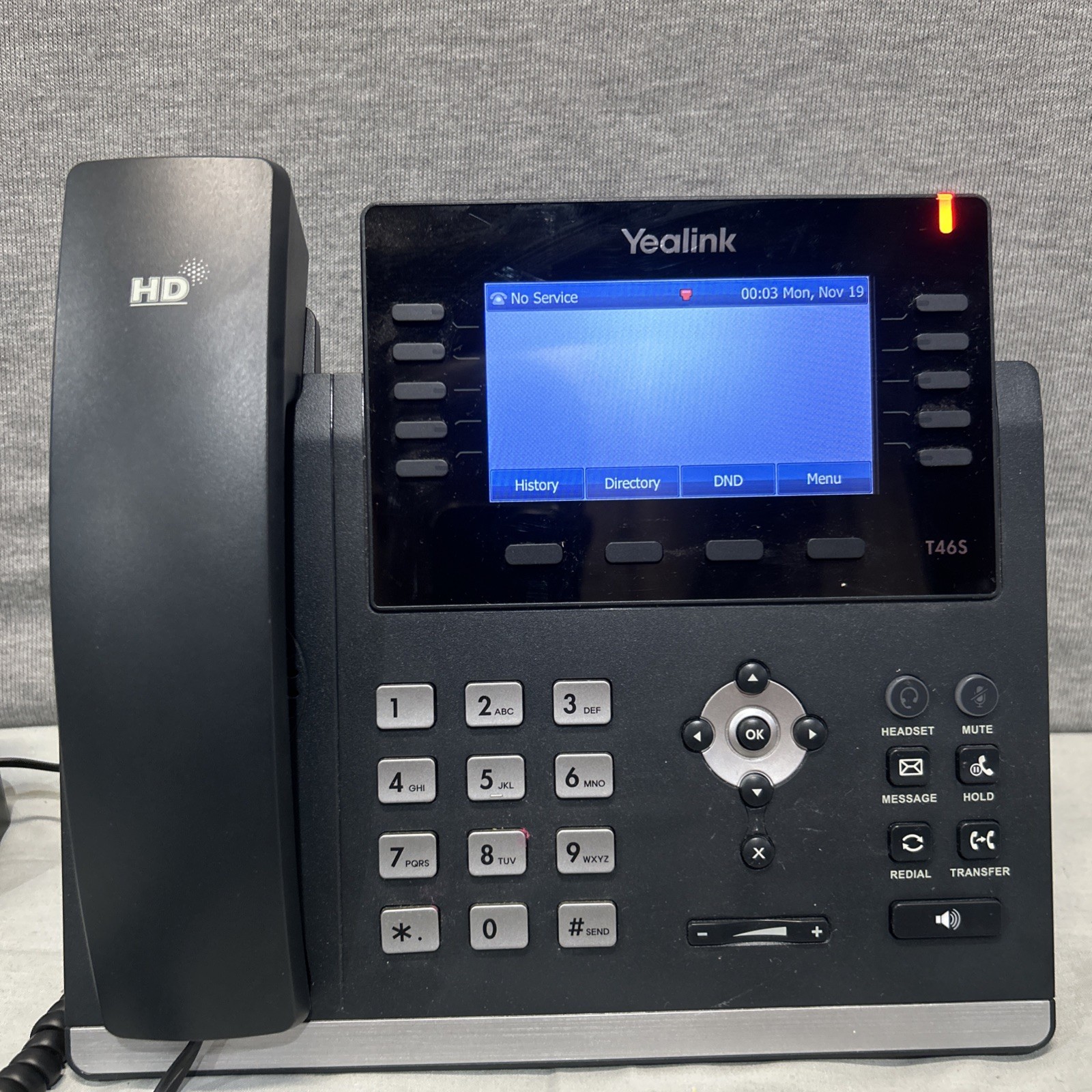Yealink SIP-T46S Black Gigabit IP Phone W/ W56HB Handset And W60B IP Base
