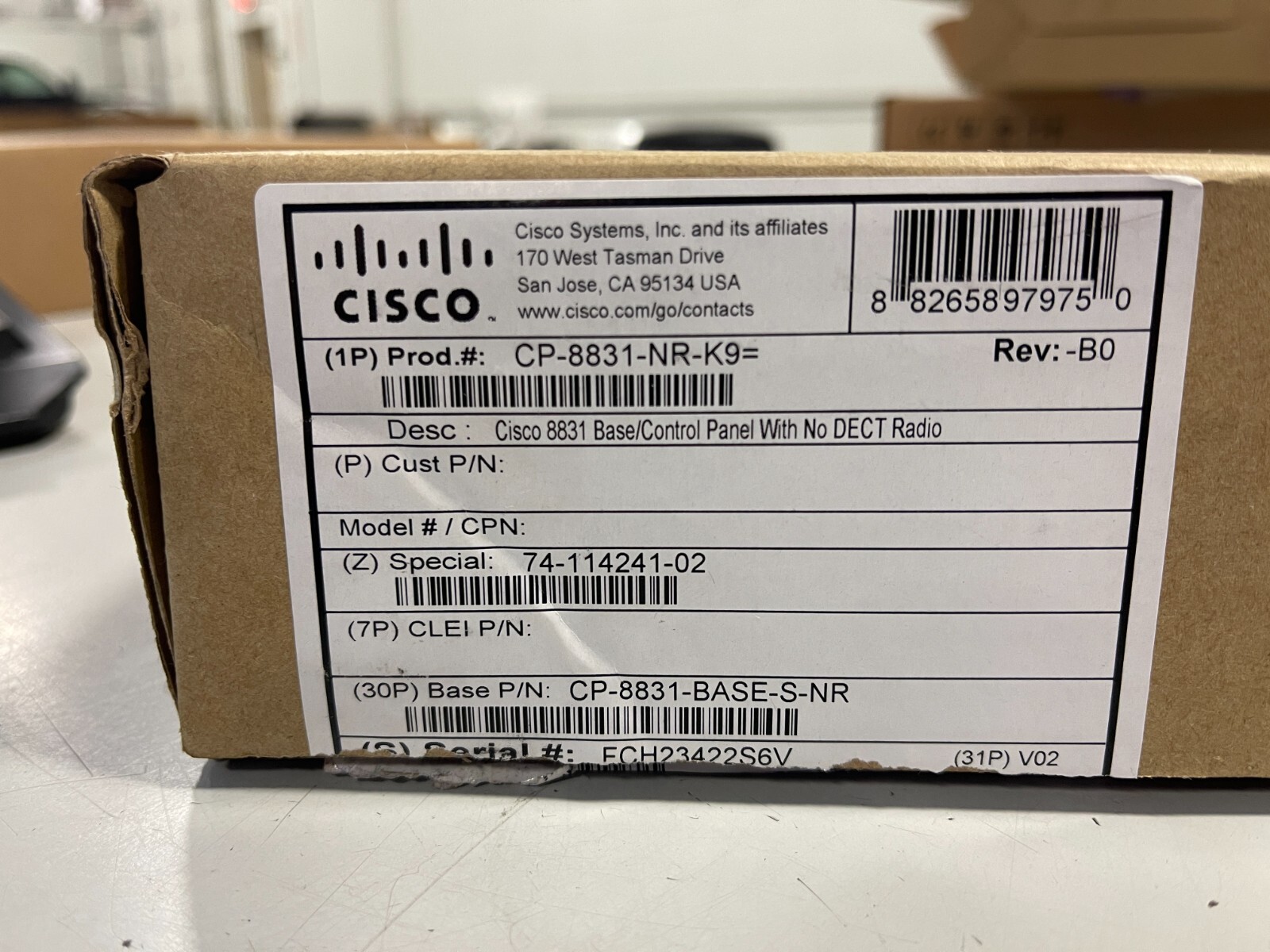 Cisco CP-8831-NR-K9 Unified IP Conference Phone Base and Control Unit