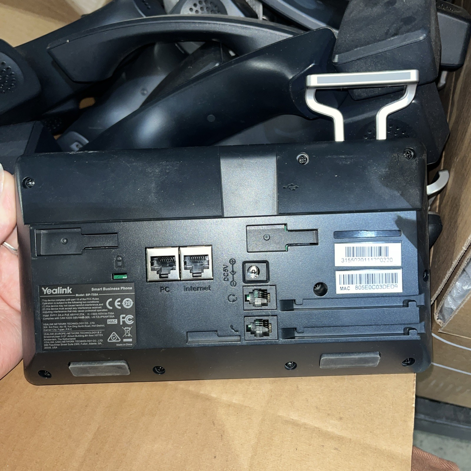 x20 YEALINK SIP-T55A TEAMS EDITION MID LEVEL ANDROID DESK PHONE