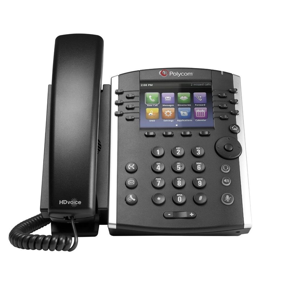 Polycom VVX 400 Business Media Phone – VoIP – Open Box – Complete