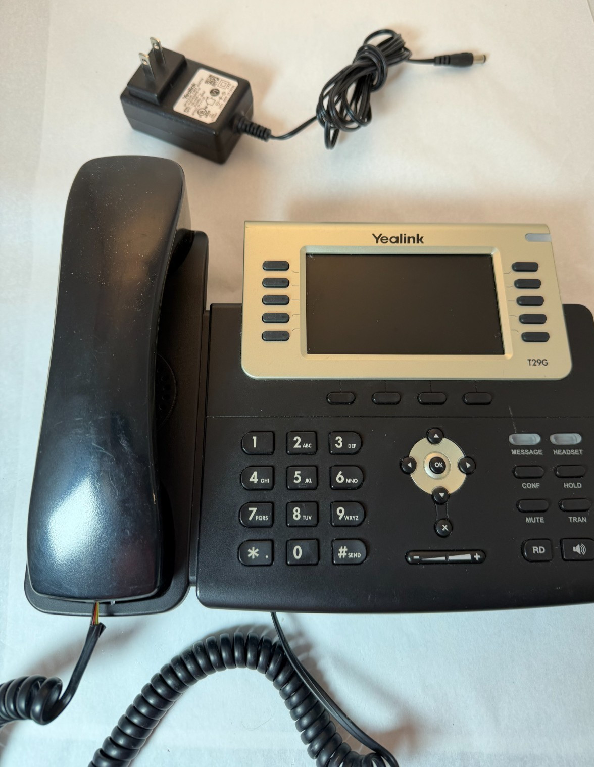 Yealink SIP-T29G Business Gigabit PoE Phone w/ Color LCD Display – No Stand