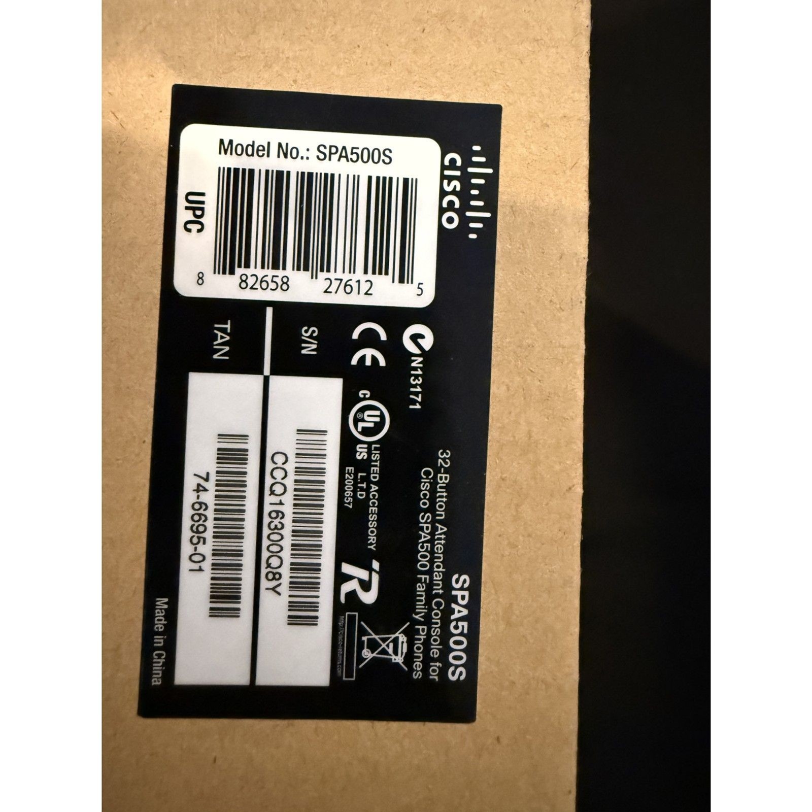 Cisco SPA500S 32-Button Attendant Console – Brand New in Box