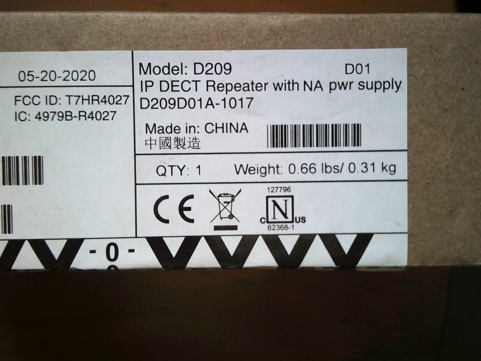 Avaya 700515228 D209 IP DUCT REPEATER W/NA PWR SUPPLY D209D01A-1017 NEW OPEN BOX