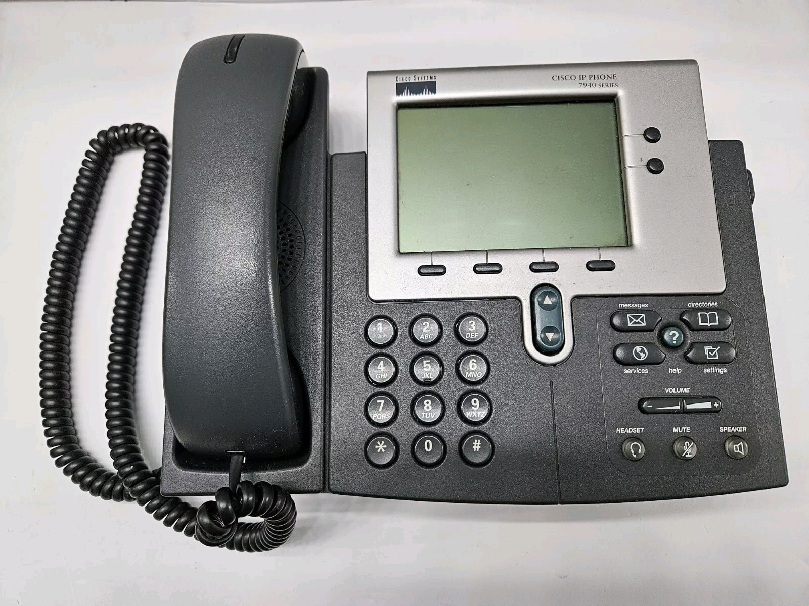 Cisco CP-7940G Unified VoIP IP Phone w/Speakerphone & Handset NO ADAPTER