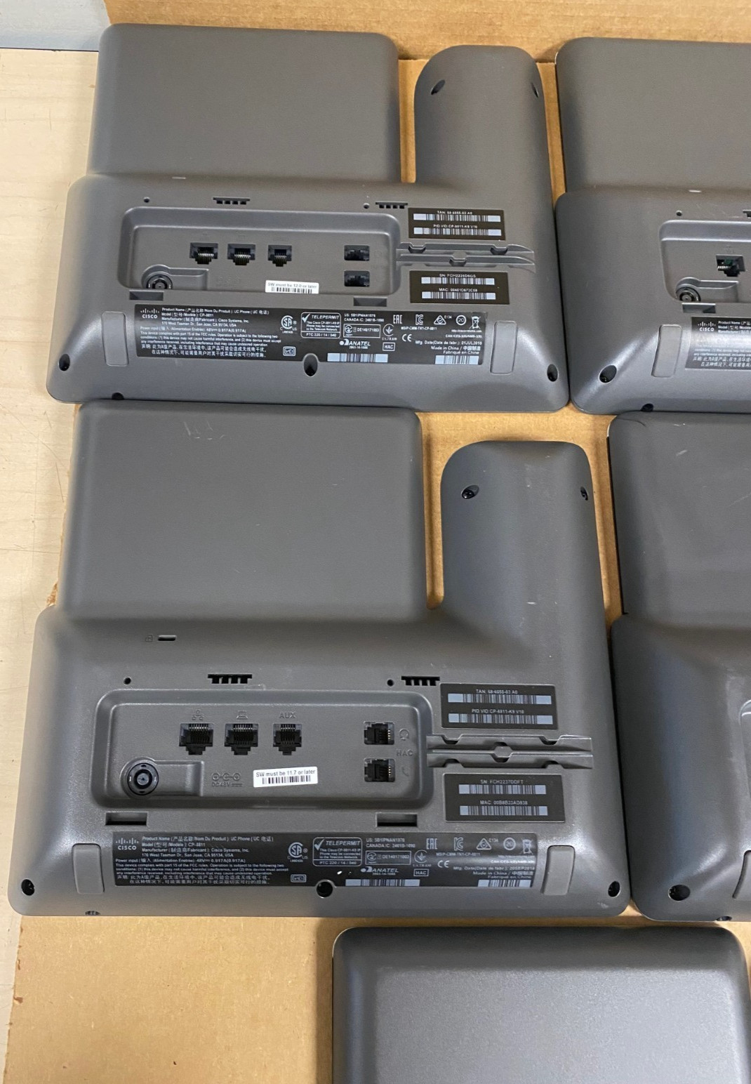 (X5) Cisco CP-8811-K9 Office IP VoIP PoE Business Phone W/STAND/HANDSET (TESTED)