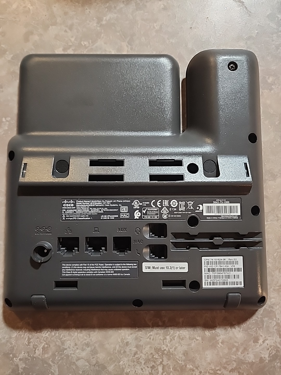 Cisco Desk Phone Model 3842-13-1086 VolP IP Business Phone (Base Only New)