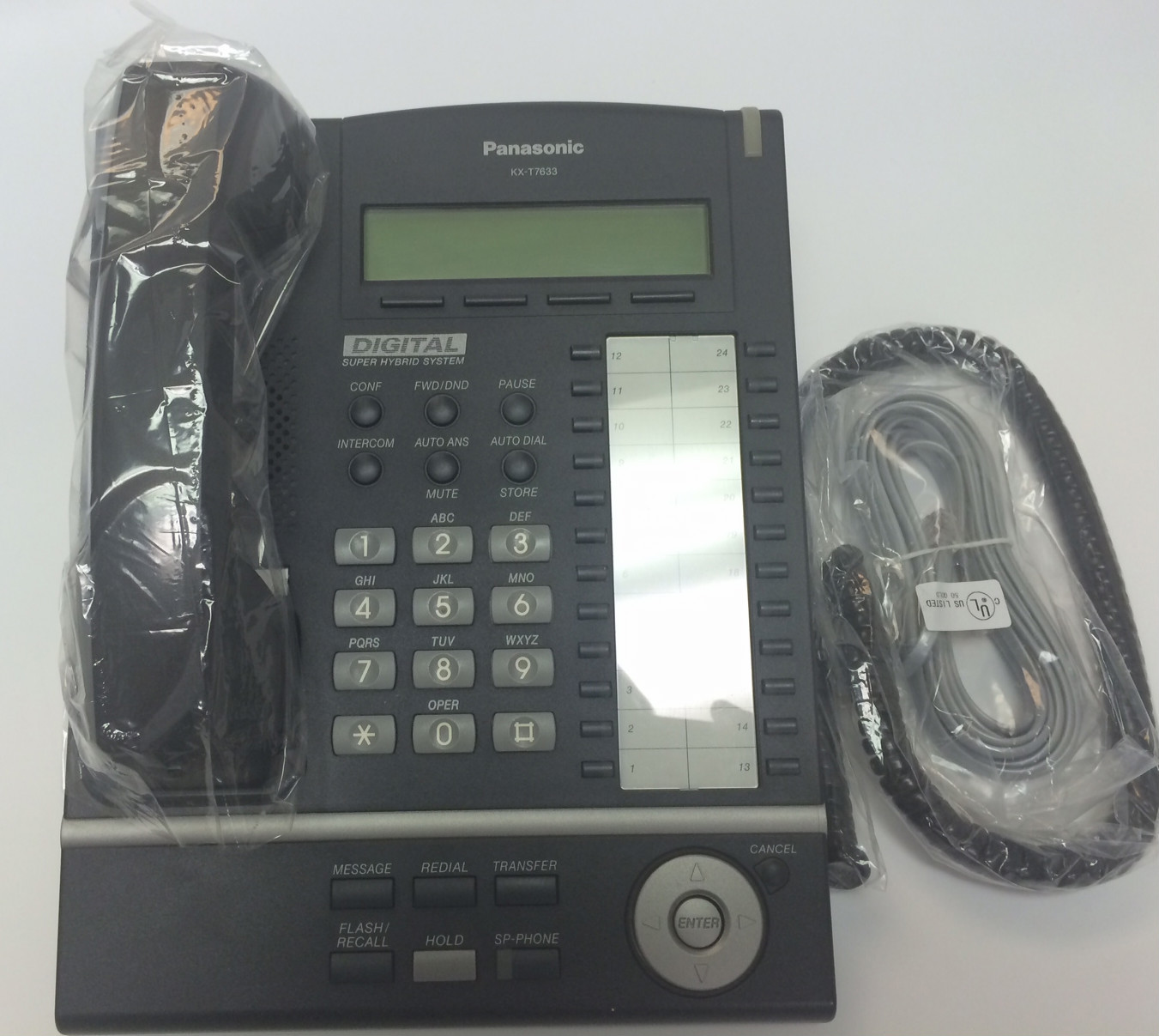 PANASONIC KX-T7633 DISPLAY TELEPHONE KX-T7633-B WITH A 1 YEAR WARRANTY