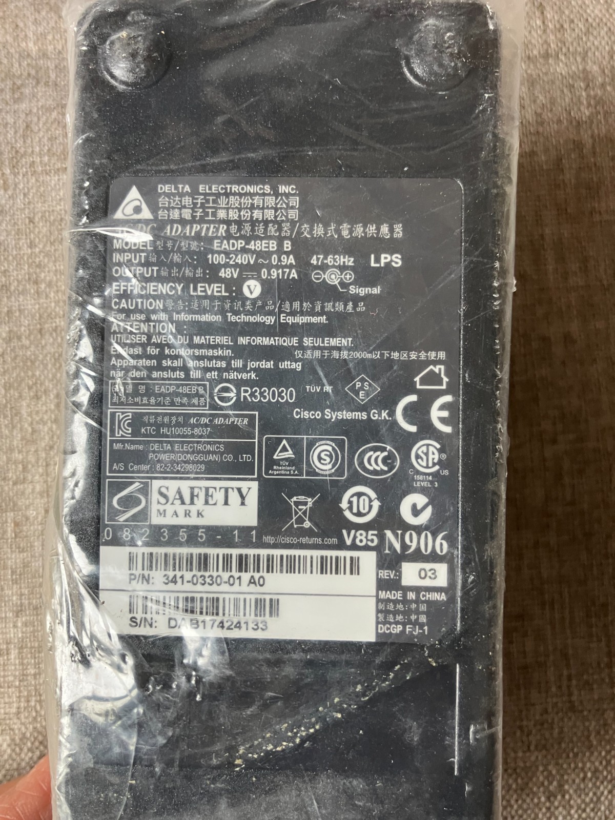 New! Genuine Cisco 8900 9900 IP Phone Power Supply AC Adapter CP-PWR-CUBE-4