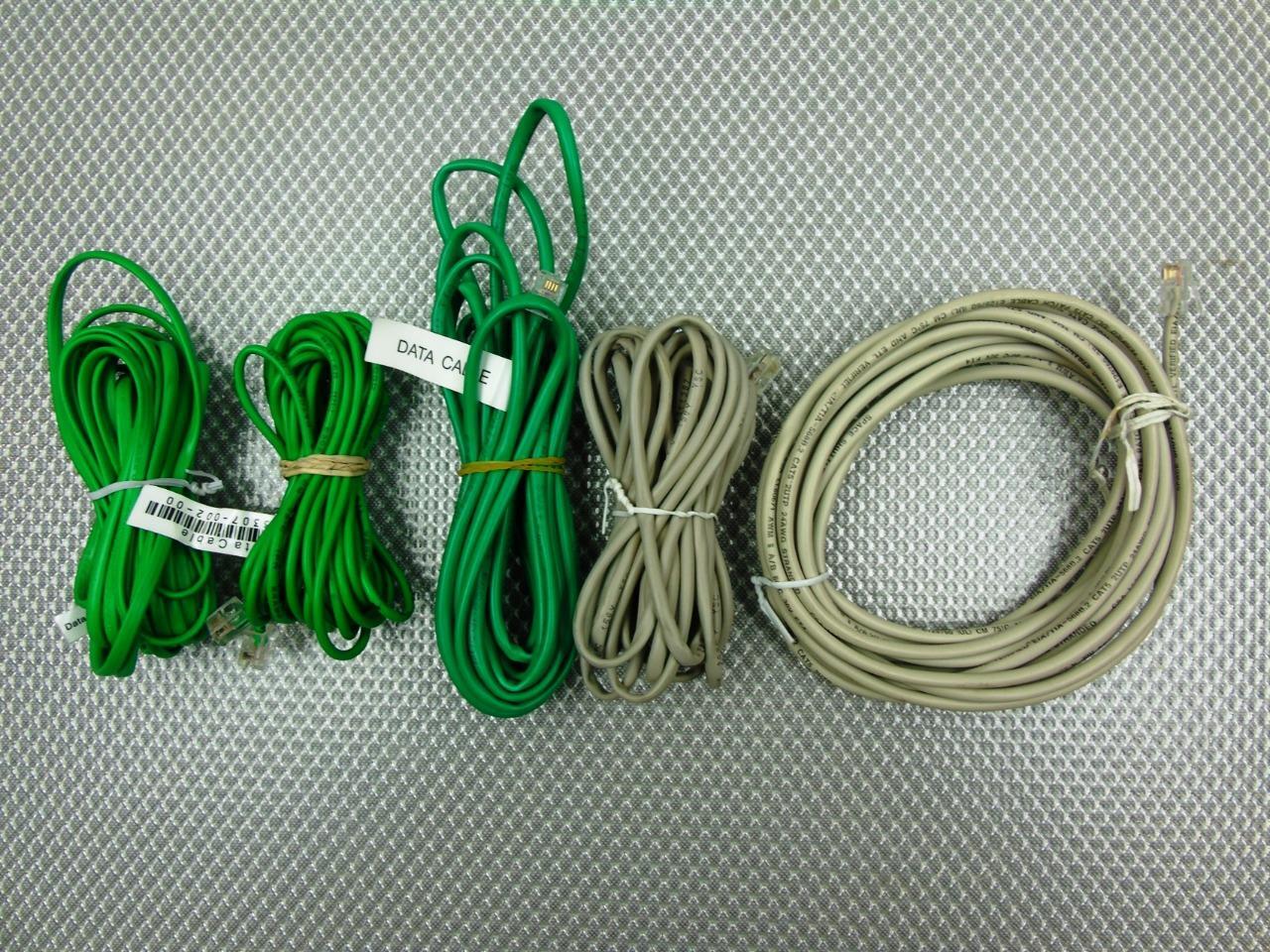Lot of 5 – Telephone Phone Data Cord Cable Wire Cables Modem -15′ Ft Length