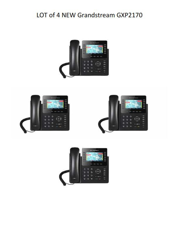 LOT of 4 New Grandstream GXP2170 – Shipping to Canada Paid by Customer