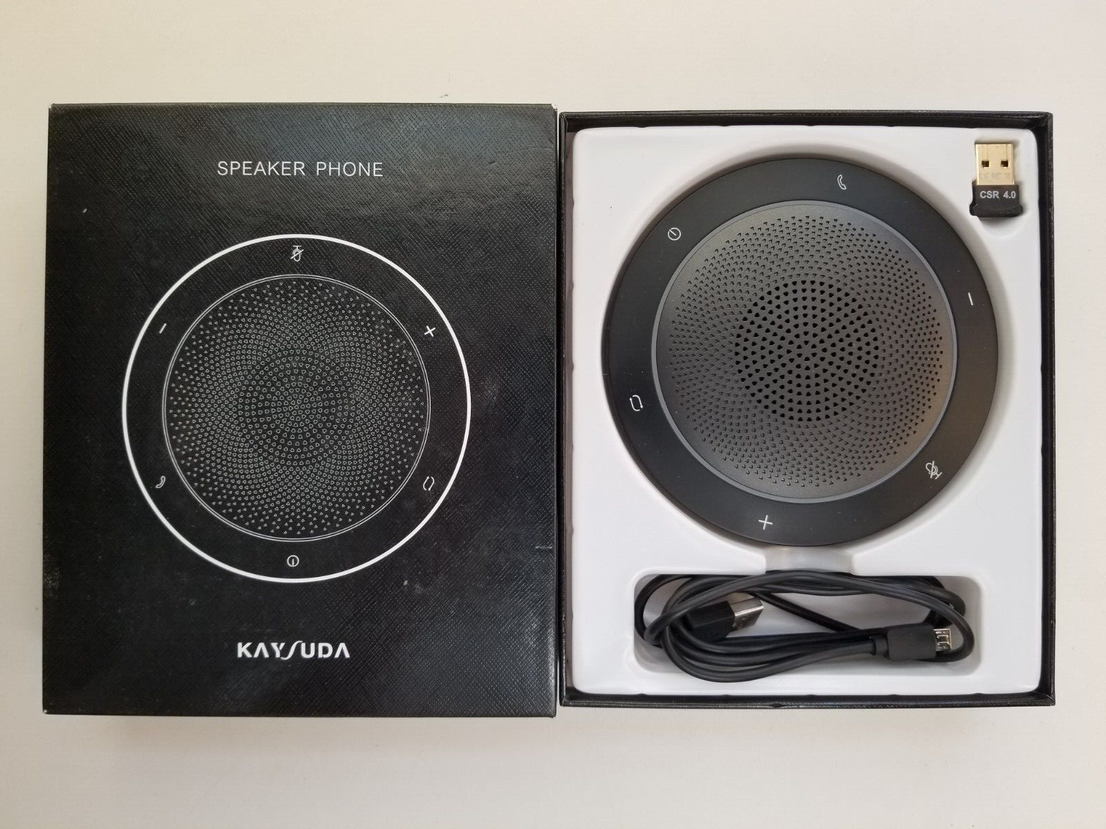 Kaysuda SP200 Speaker Phone, USB Black Conference Speaker Phone – Open Box