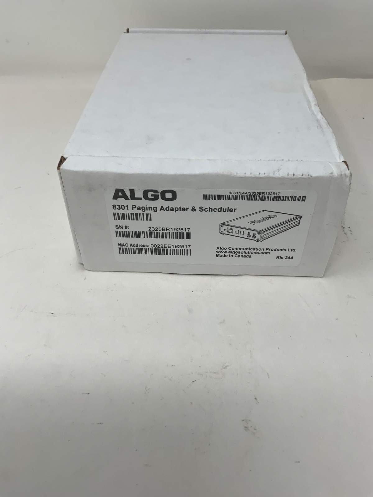 ALGO 8301 Paging Adapter & Scheduler PoE SIP Interface