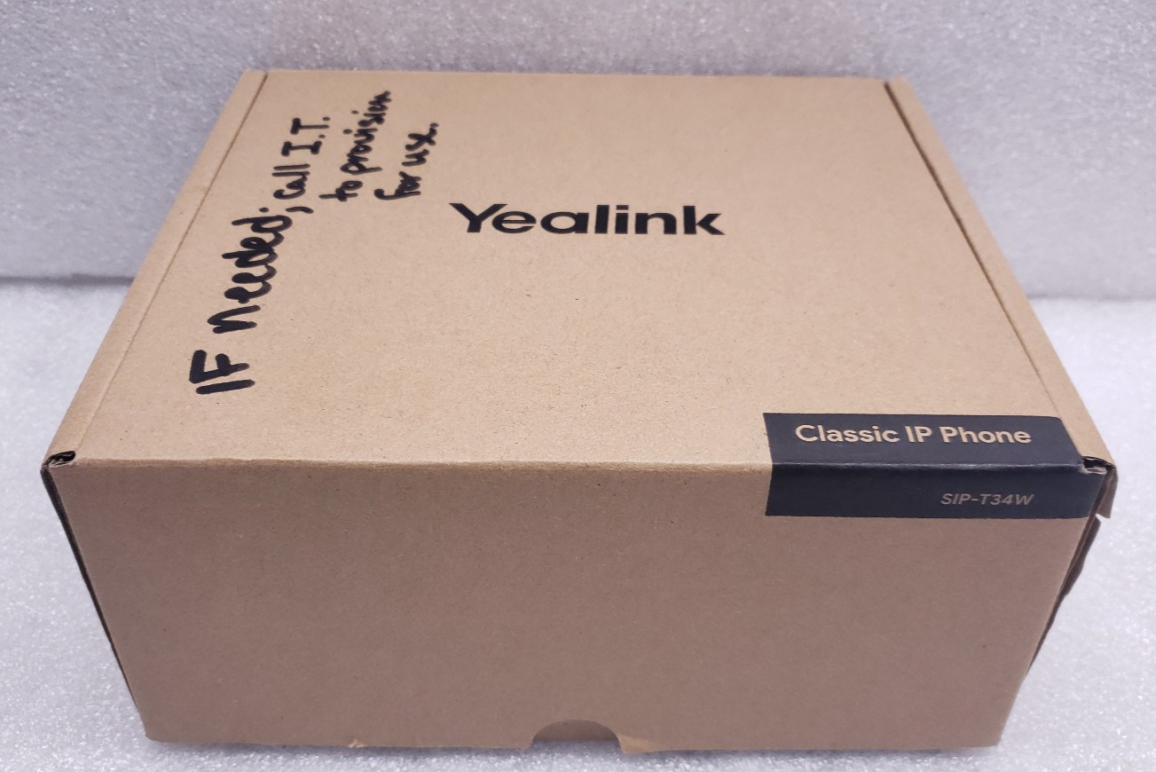 Yealink SIP T34W VoIP POE Desktop Telephone w/ Handset – NEW IN BOX #99