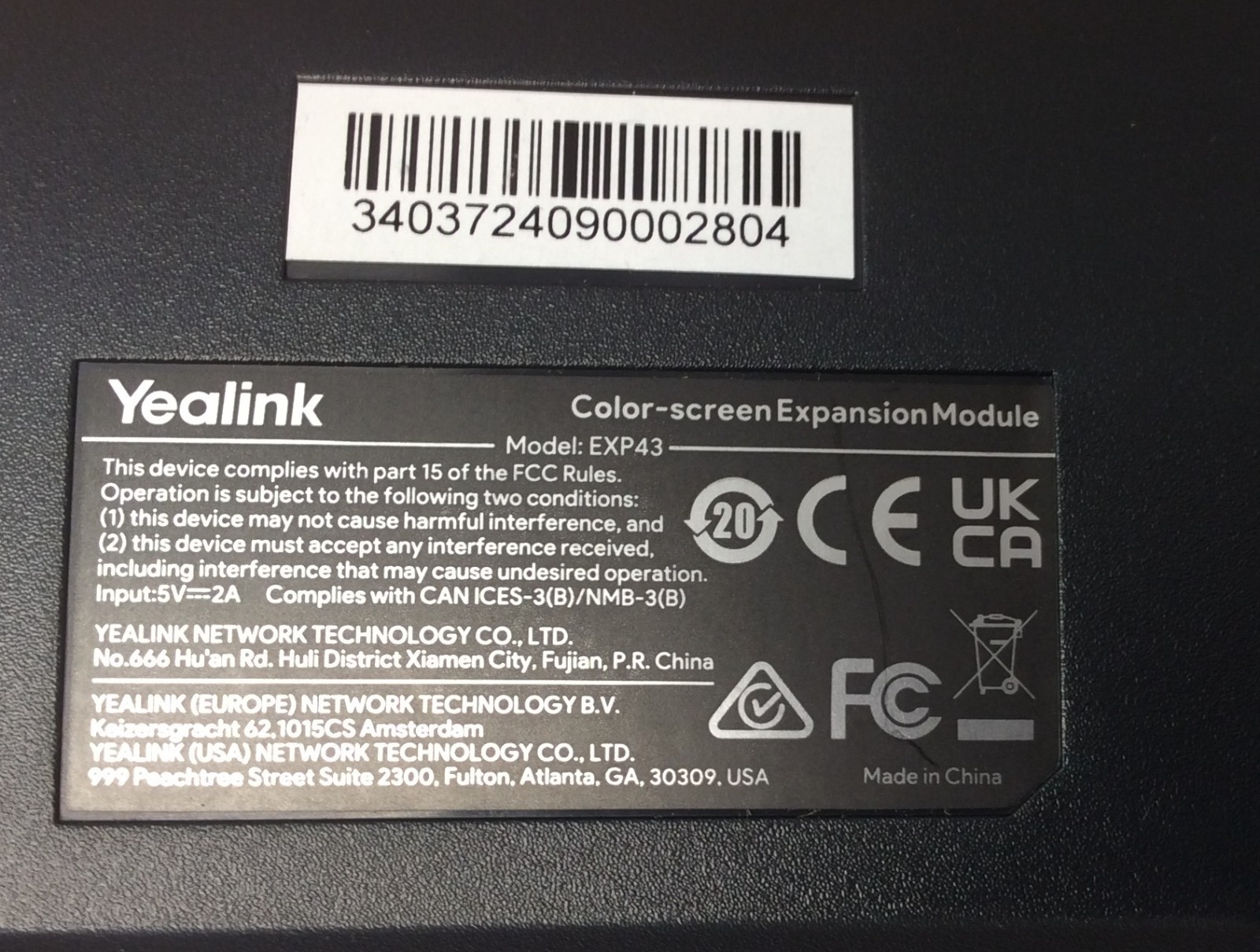 Yealink SIP-T48U Ultra-Elegant Gigabit IP Phone & EXP43 w/ PS – No Stands