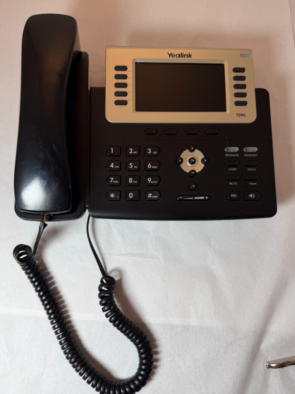 Yealink SIP-T29G Business Gigabit PoE Phone w/ Color LCD Display – No Stand
