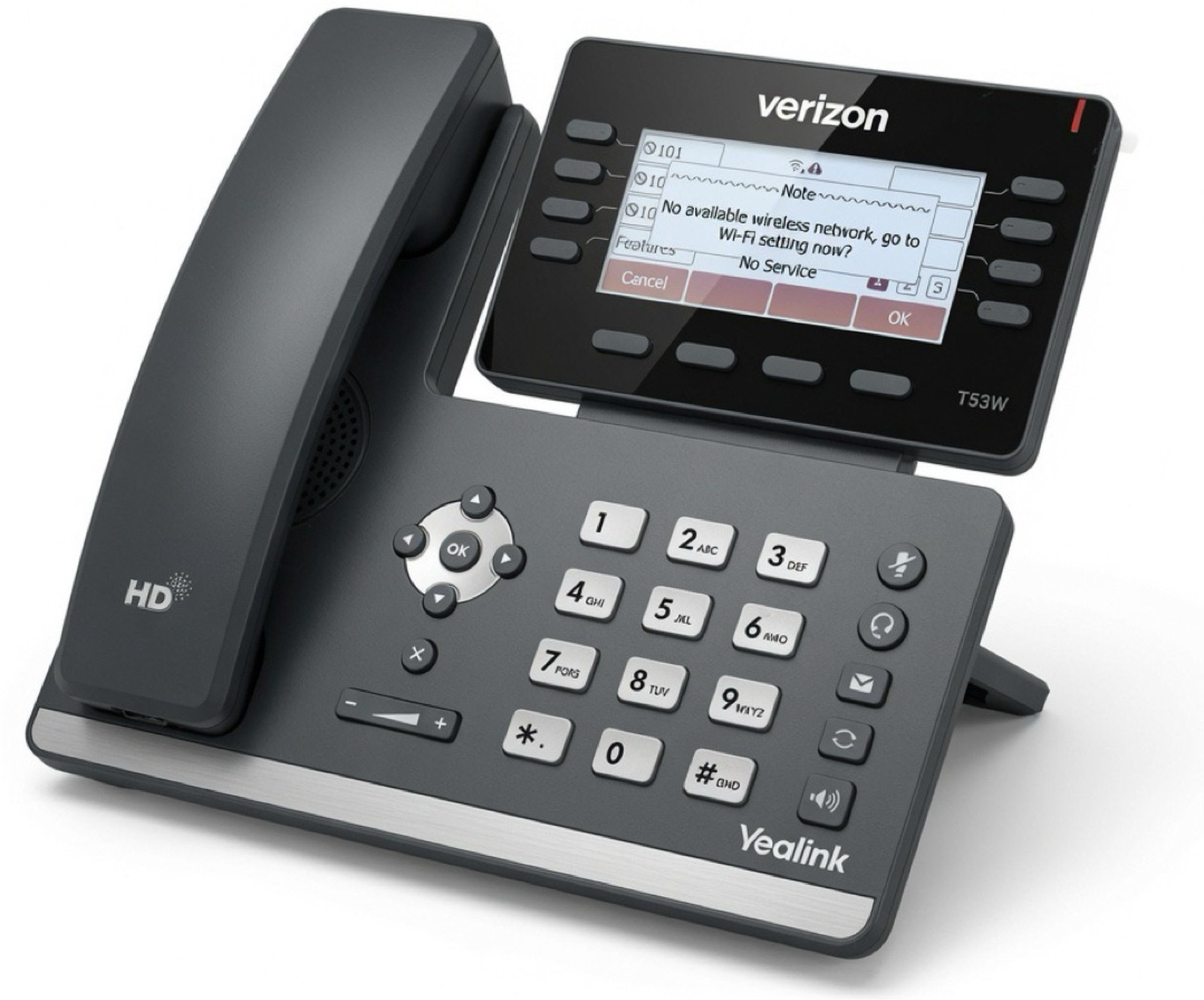 Yealink SIP-T53W Verizon Business VoIP Phone w/ Handset + Power Adapter + Cable