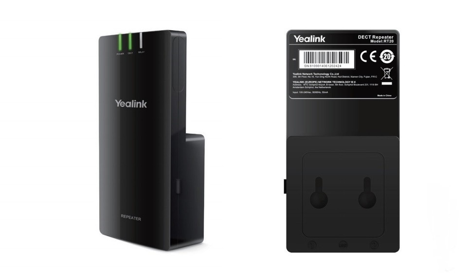 Yealink RT20U DECT GAP Repeater for HD Cordless Phones, Plug n Play