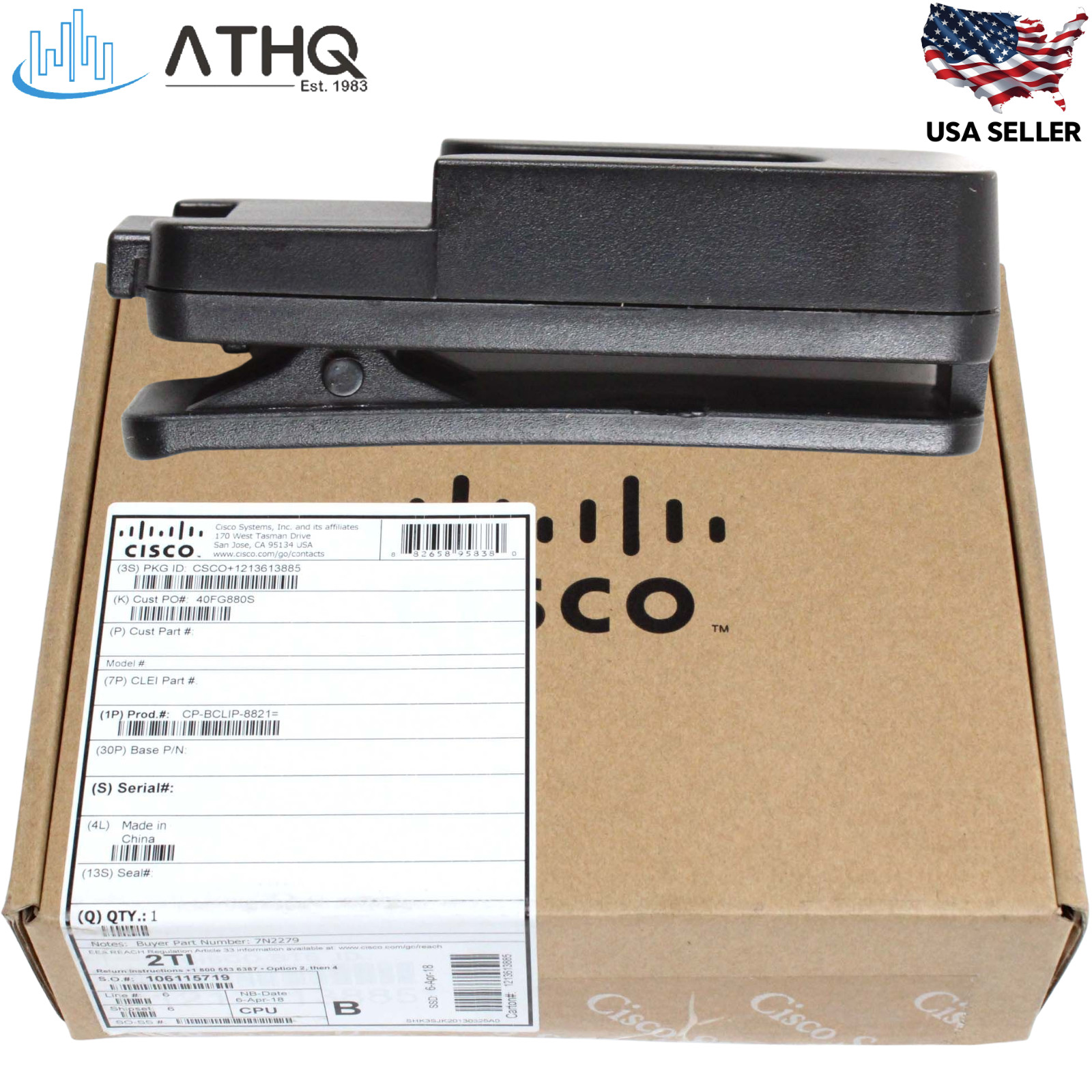 Cisco CP-BCLIP-8821 Spare Belt Clip Set Wireless for IP Phone 8821 & 8821-EX NEW
