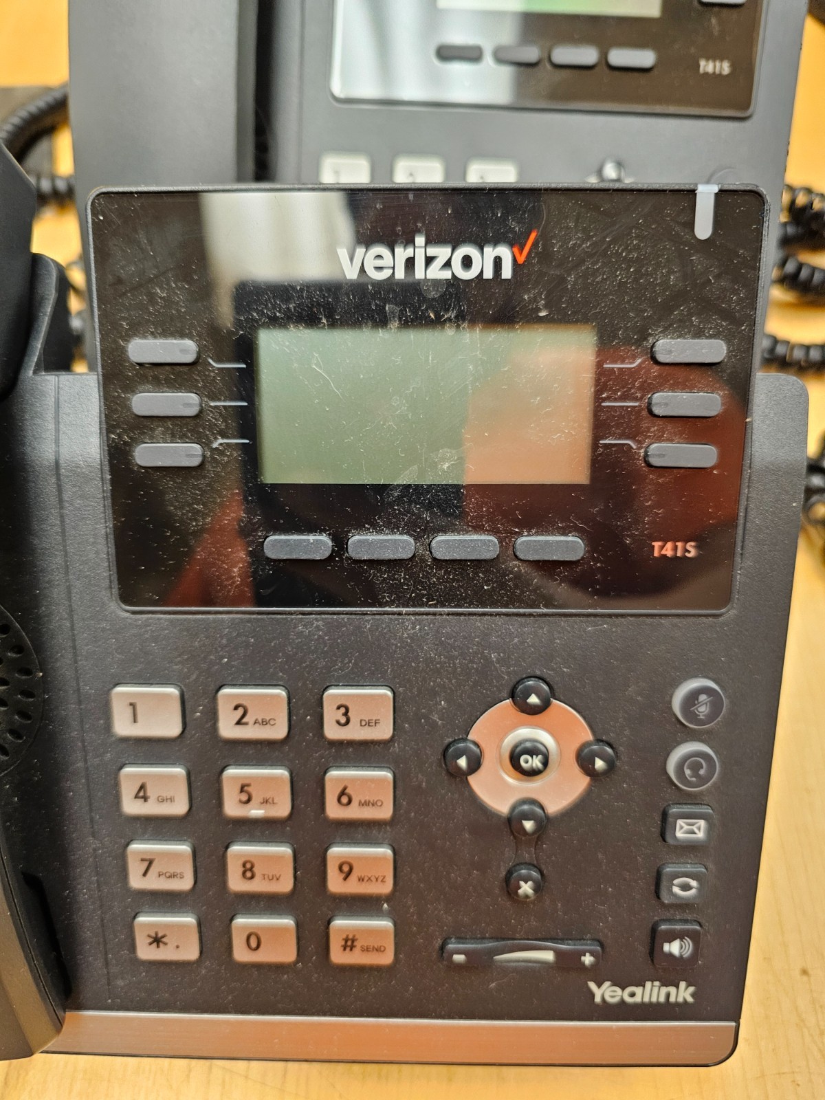 Verizon Yealink One Talk SIP-T41S IP Phone – Black Lightly Used with power brick