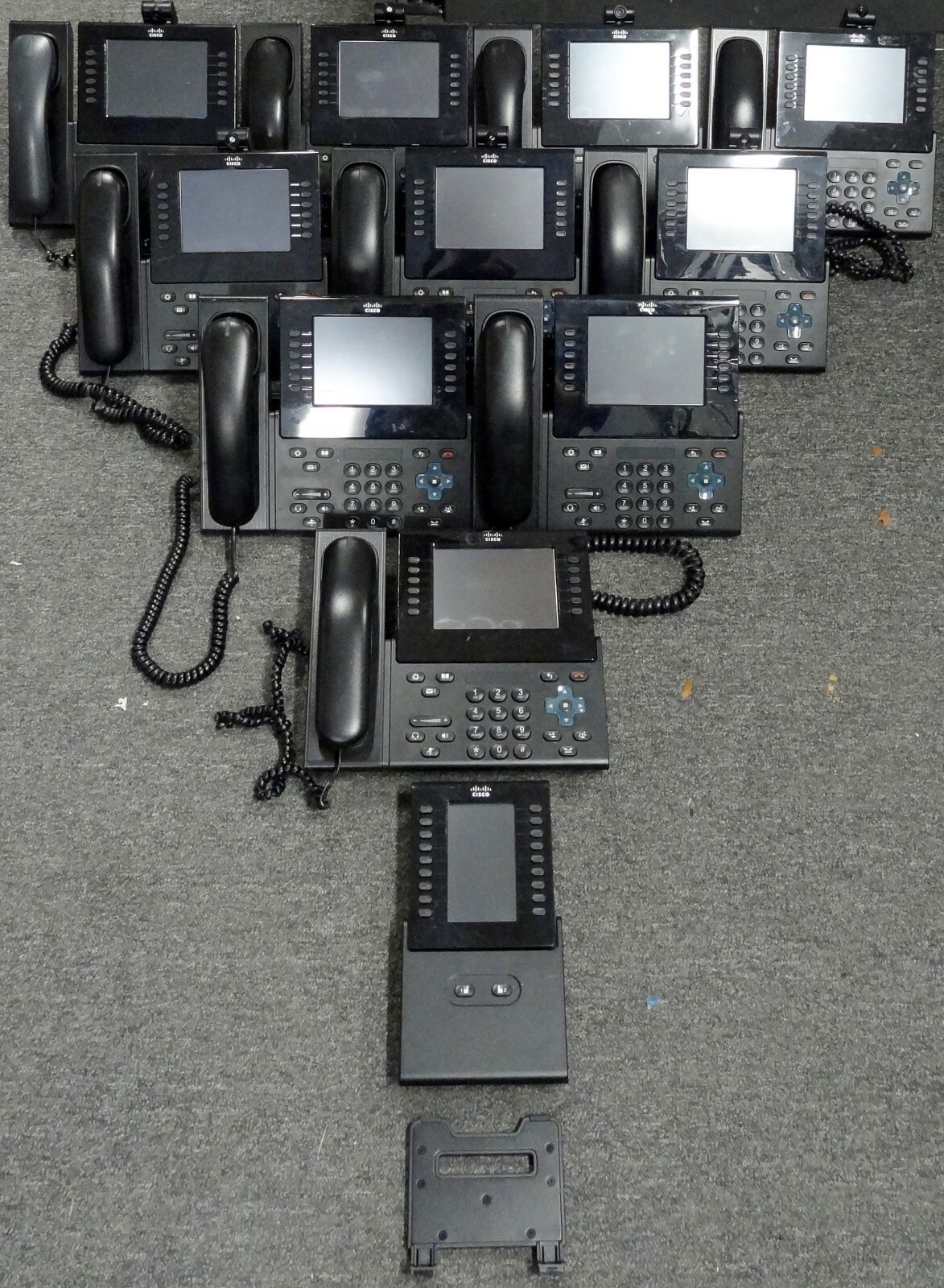 Lot of 10 Cisco CP-9971-CL-K9 IP Video Phones with 10 Handsets