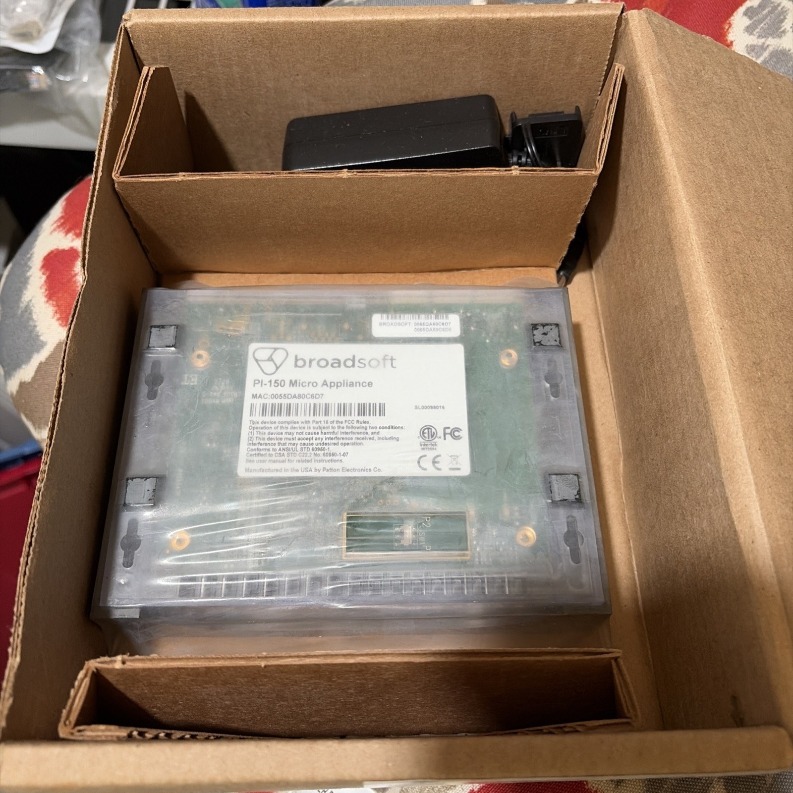 Broad Soft PL-150 Micro Appliance VoIP Gateway with Power Supply and Cables New