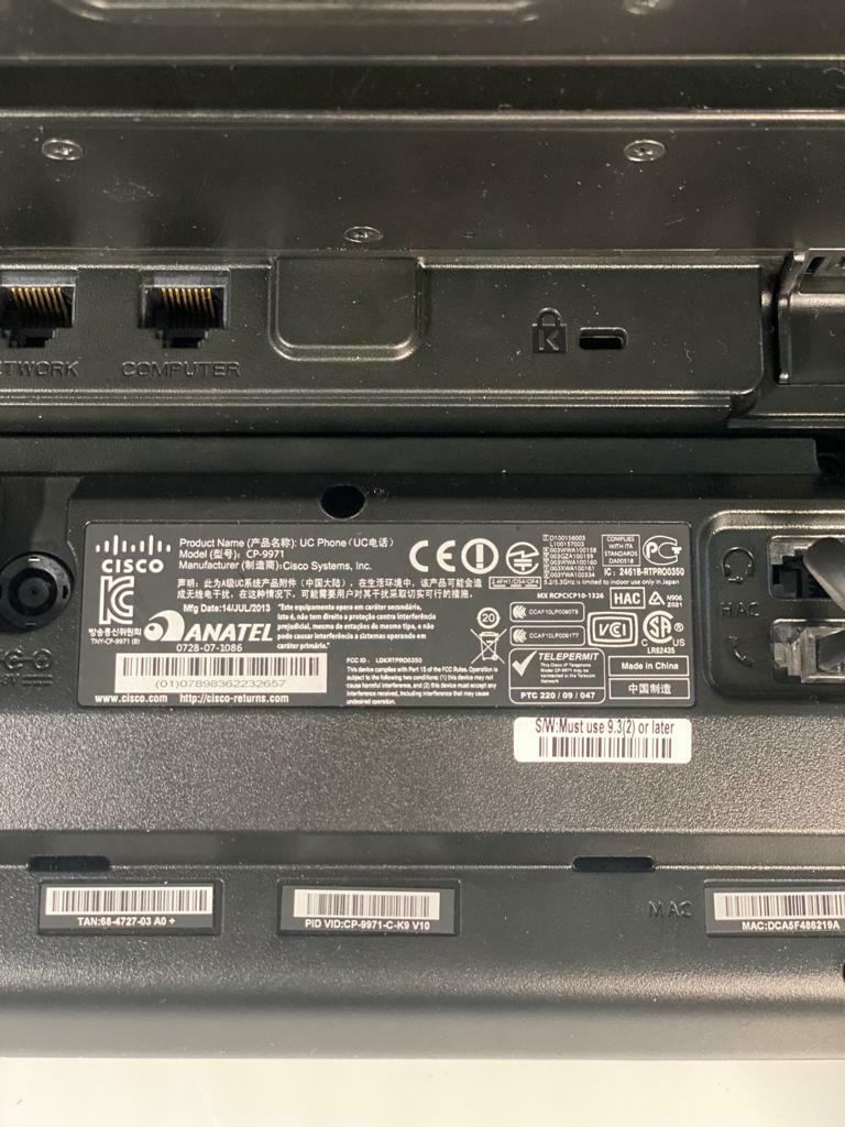 Cisco Unified IP Phone CP-9971 VoIP Phone Handset/Camera With Expansion Module