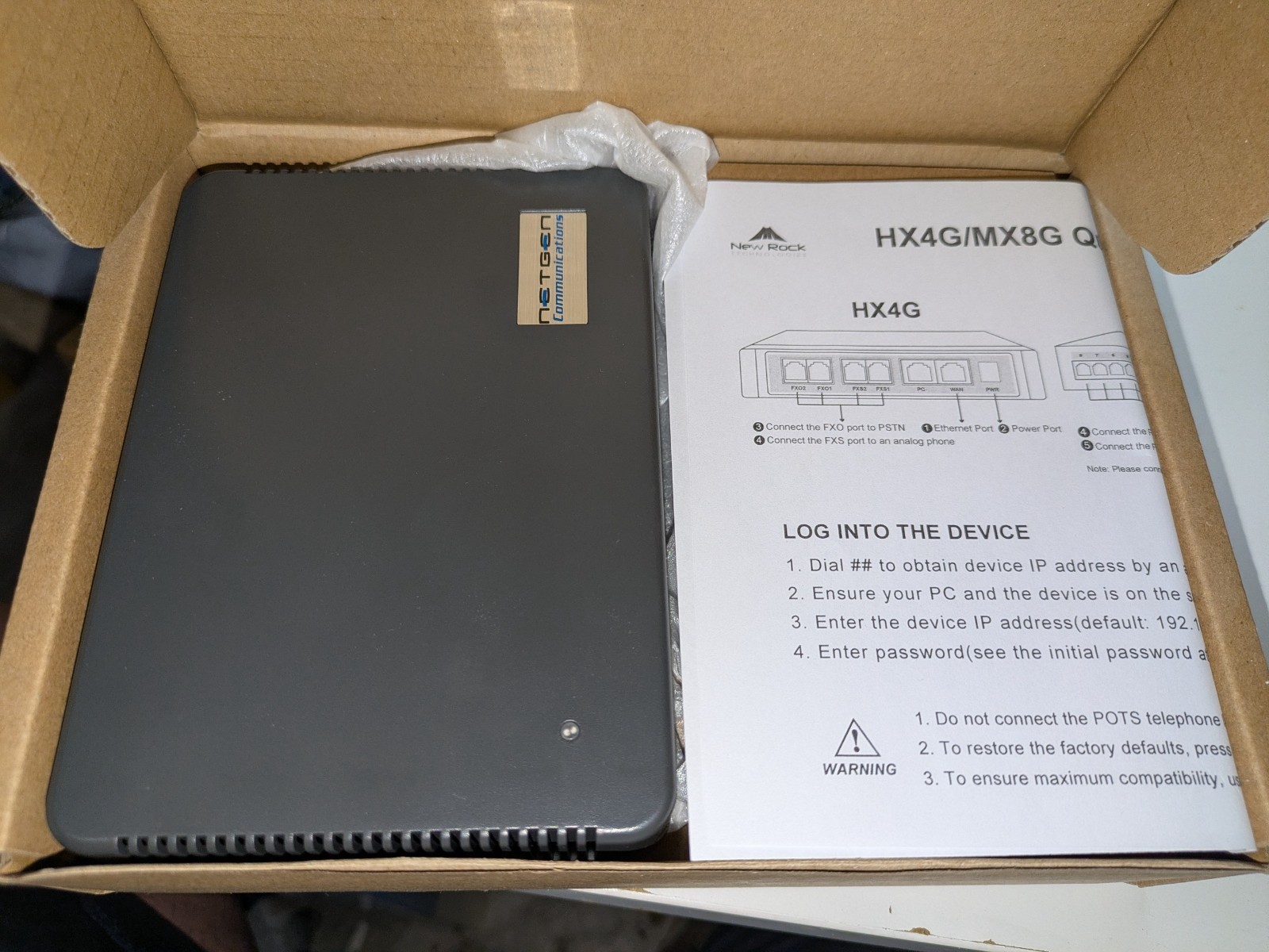 Netgen HX4G VoIP Phone Adapter 2 FXS ports – New