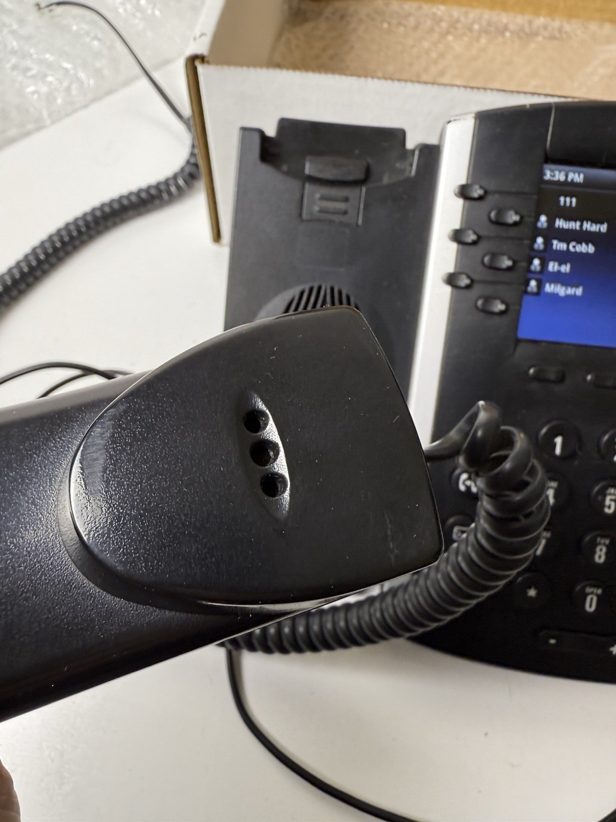 Polycom VVX 400 VoIP Phone w/ Handset PSU & Ethernet Cable