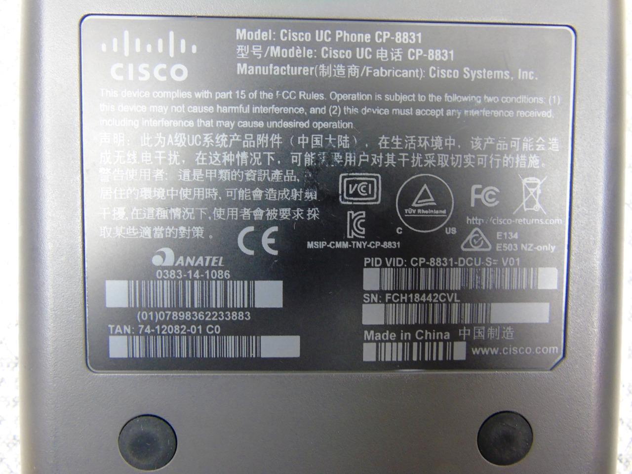 Cisco Unified UC Phone CP-8831 VoIP Conference Phone Control Unit Wired